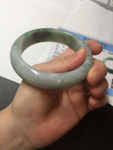 Load image into Gallery viewer, 60.3mm certified type A 100% Natural green/red chubby Jadeite Jade bangle B117-9131
