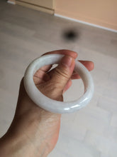 Load image into Gallery viewer, 57.9mm certified type A 100% Natural light green/white jadeite jade bangle AY53-1460
