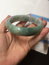 Load image into Gallery viewer, 60.3mm certified type A 100% Natural green/red chubby Jadeite Jade bangle B117-9131
