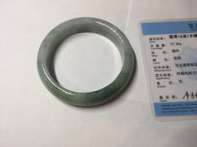 Load image into Gallery viewer, 60.3mm certified type A 100% Natural green/red chubby Jadeite Jade bangle B117-9131
