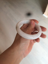 Load image into Gallery viewer, 57.9mm certified type A 100% Natural light green/white jadeite jade bangle AY53-1460
