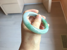 Load image into Gallery viewer, 56.9mm certified 100% natural Type A green white gray jadeite jade bangle BP174-9549
