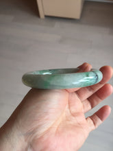 Load image into Gallery viewer, 57.9mm certified 100% natural type A light sunny green chubby round-cut jadeite jade bangle BL7-5396
