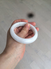 Load image into Gallery viewer, 57.9mm certified type A 100% Natural light green/white jadeite jade bangle AY53-1460
