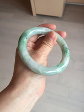 Load image into Gallery viewer, 57.9mm certified 100% natural type A light sunny green chubby round-cut jadeite jade bangle BL7-5396
