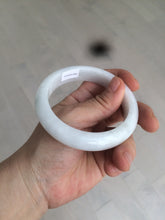 Load image into Gallery viewer, 57.9mm certified type A 100% Natural light green/white jadeite jade bangle AY53-1460
