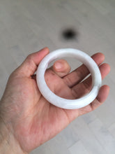 Load image into Gallery viewer, 57.9mm certified type A 100% Natural light green/white jadeite jade bangle AY53-1460
