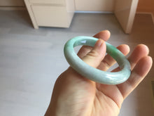 Load image into Gallery viewer, 56.9mm certified 100% natural Type A green white gray jadeite jade bangle BP174-9549
