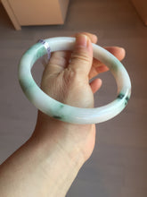 Load image into Gallery viewer, 75mm certified Type A 100% Natural light green purple red with green floating flowers plus size Jadeite Jade bangle AY97-9628
