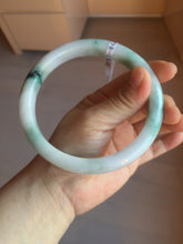Load image into Gallery viewer, 75mm certified Type A 100% Natural light green purple red with green floating flowers plus size Jadeite Jade bangle AY97-9628
