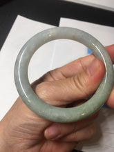 Load image into Gallery viewer, 54.8mm certified natural 100% natural Type A light green round cut jadeite jade bangle BP2-4990
