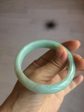 Load image into Gallery viewer, 55mm certified Type A 100% Natural apple green/purple Jadeite Jade bangle L145-2834
