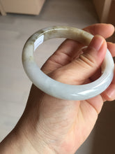 Load image into Gallery viewer, 57.2mm Certified Type A 100% Natural icy watery white purple black brown Jadeite Jade bangle H154-7049
