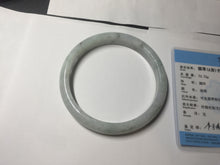 Load image into Gallery viewer, 74.4mm certified Type A 100% Natural light green white round cut plus size Jadeite Jade bangle BP173-1261
