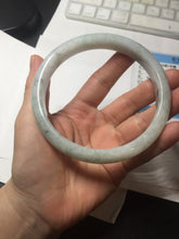Load image into Gallery viewer, 74.4mm certified Type A 100% Natural light green white round cut plus size Jadeite Jade bangle BP173-1261
