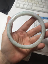 Load image into Gallery viewer, 74.4mm certified Type A 100% Natural light green white round cut plus size Jadeite Jade bangle BP173-1261
