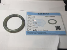 Load image into Gallery viewer, 51mm Certified 100% Natural black/gray sesame paste 芝麻糊 青花 round cut nephrite Jade bangle HHE104-5567
