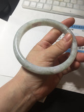 Load image into Gallery viewer, 74.4mm certified Type A 100% Natural light green white round cut plus size Jadeite Jade bangle BP173-1261

