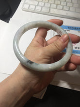 Load image into Gallery viewer, 74.4mm certified Type A 100% Natural light green white round cut plus size Jadeite Jade bangle BP173-1261
