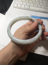 Load image into Gallery viewer, 74.4mm certified Type A 100% Natural light green white round cut plus size Jadeite Jade bangle BP173-1261
