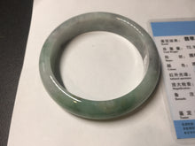 Load image into Gallery viewer, 60.2mm certified type A 100% Natural green/black/red chubby Jadeite Jade bangle B119-9123
