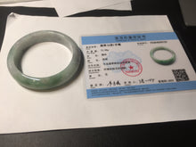 Load image into Gallery viewer, 60.2mm certified type A 100% Natural green/black/red chubby Jadeite Jade bangle B119-9123
