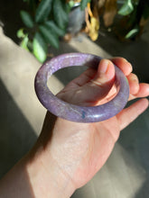 Load image into Gallery viewer, 57mm 100% natural purple/dark blue/brown/white purple mica + Tourmaline bangle SY33
