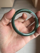 Load image into Gallery viewer, 54.9mm certified natural Type A oily dark green/black jadeite jade bangle AR120-0414
