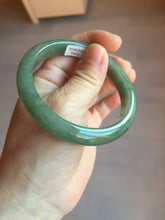 Load image into Gallery viewer, 57.7mm certified Type A 100% Natural oliy dark green/black Jadeite Jade bangle BL121-9425
