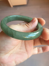 Load image into Gallery viewer, 57.7mm certified Type A 100% Natural oliy dark green/black Jadeite Jade bangle BL121-9425
