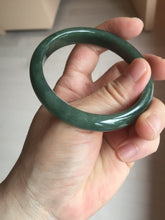 Load image into Gallery viewer, 54.9mm certified natural Type A oily dark green/black jadeite jade bangle AR120-0414
