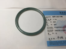 Load image into Gallery viewer, 60.5mm Certified Type A 100% Natural icy watery spring-water green/blue/gray Guatemala slim round cut Jadeite bangle PA103-5538
