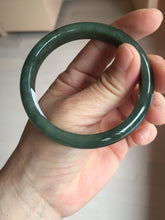 Load image into Gallery viewer, 54.9mm certified natural Type A oily dark green/black jadeite jade bangle AR120-0414
