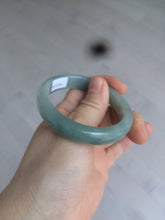 Load image into Gallery viewer, 50.5mm Certified Type A 100% Natural dark green/gray oval Jadeite Jade bangle AT93-2862
