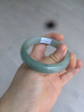 Load image into Gallery viewer, 50.5mm Certified Type A 100% Natural dark green/gray oval Jadeite Jade bangle AT93-2862
