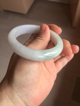 Load image into Gallery viewer, 52.5mm Certified Type A 100% Natural light green white purple Jadeite bangle AU22-0872
