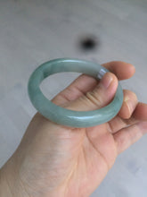 Load image into Gallery viewer, 50.5mm Certified Type A 100% Natural dark green/gray oval Jadeite Jade bangle AT93-2862
