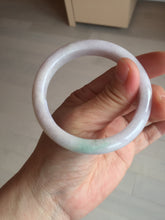 Load image into Gallery viewer, 54mm Certified Type A 100% Natural sunny green/white/purple Jadeite Jade bangle BL6-0372
