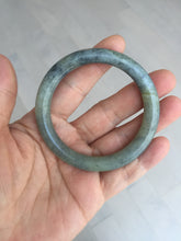 Load image into Gallery viewer, 51mm Certified 100% Natural black/gray sesame paste 芝麻糊 青花 round cut nephrite Jade bangle HHE104-5567
