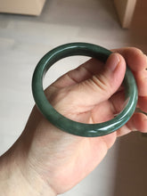 Load image into Gallery viewer, 54.9mm certified natural Type A oily dark green/black jadeite jade bangle AR120-0414
