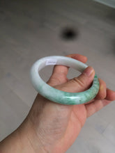 Load image into Gallery viewer, 59.7mm Certified 100% natural type A sunny green white/light purple jadeite jade bangle Z137-5420
