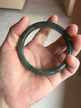 Load image into Gallery viewer, 54.9mm certified natural Type A oily dark green/black jadeite jade bangle AR120-0414
