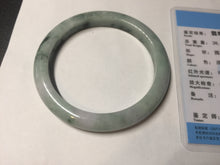 Load image into Gallery viewer, 58mm 100% natural type A certified dark green/purple jadeite jade bangle B120-3024
