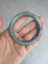 Load image into Gallery viewer, 51mm Certified 100% Natural black/gray sesame paste 芝麻糊 青花 round cut nephrite Jade bangle HHE104-5567
