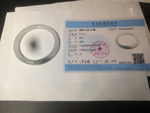 Load image into Gallery viewer, 卖了 55.5mm certificated Type A 100% Natural icy watery green/white slim round cut Jadeite Jade bangle BK69-9874
