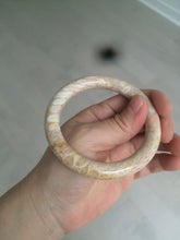 Load image into Gallery viewer, 55.6mm 100% natural beige yellow pink round cut Coral Jade (珊瑚玉) bangle SY59
