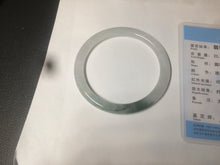 Load image into Gallery viewer, 卖了 55.5mm certificated Type A 100% Natural icy watery green/white slim round cut Jadeite Jade bangle BK69-9874
