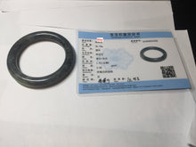 Load image into Gallery viewer, Sale! 100% Natural Certified 56 mm black/white (籽料青花) seed material round cut nephrite Hetian Jade bangle HHE105-5500
