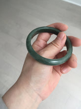 Load image into Gallery viewer, 54.9mm certified natural Type A oily dark green/black jadeite jade bangle AR120-0414
