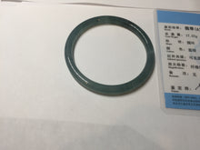 Load image into Gallery viewer, 55.7mm Certified Type A 100% Natural icy watery spring-water green/blue/gray Guatemala slim round cut Jadeite bangle PA104-5534
